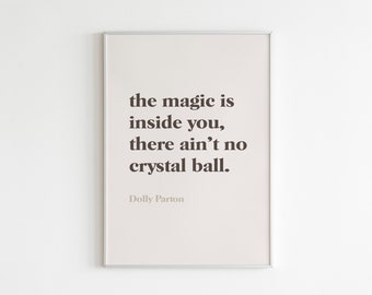 Dolly Parton Quote Poster, Feminist Art Print (Digital Download)