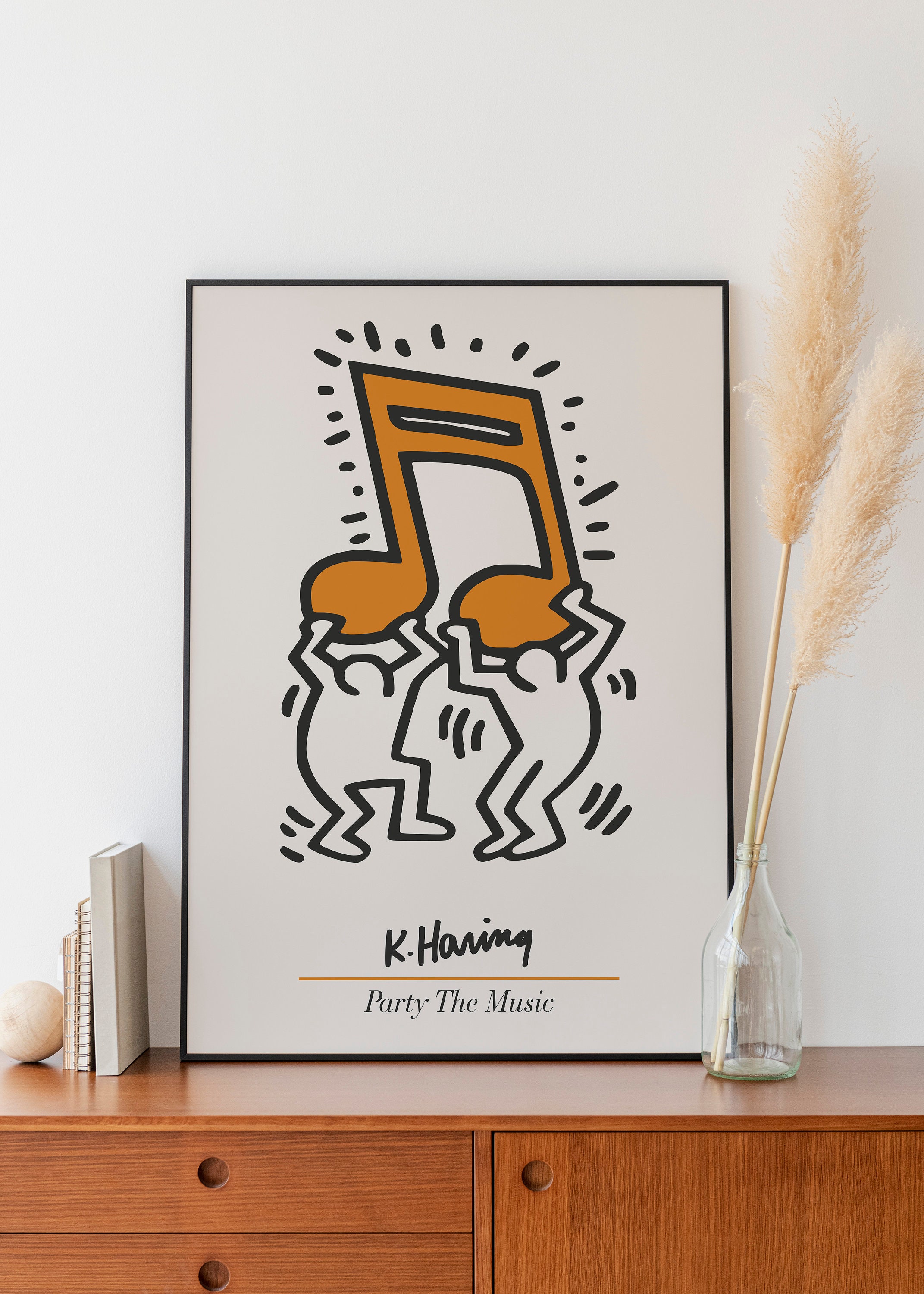 Keith Haring Happy Music Poster, Museum Gallery Exhibition, Party