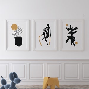 Contemporáneo Henri Matisse Abstract Poster Print, Matisse Exhibition Poster, Descarga digital, Abstract Wall Gallery, Set of 3 Henri Matisse