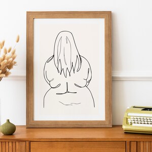 Minimalist Body Positive Line Art, Woman Body Line Art, Woman Body Art, Minimal Female Bofy Art, Female Figure Art Print, Printable Wall Art
