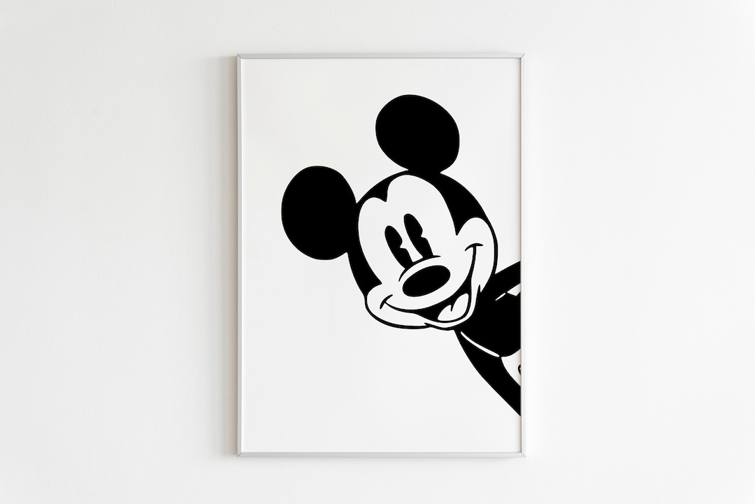 Mickey Mouse Poster, Mickey Mouse Print, Kids Room Wall Art, Nursery ...