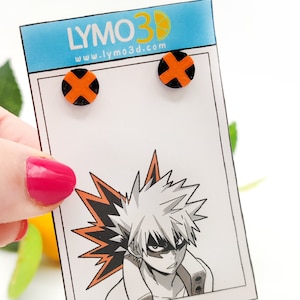Handgemachte 3D gedruckte minimalistische Anime Ohrringe für Sie und Ihn
