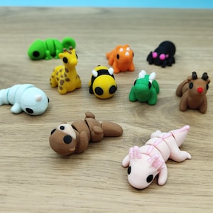 Mini Animals | Pick Your Own | Articulating Tiny Animals | 3D Printed Fidget Toy | Sensory Toy | Bulk Animal Gifts | Baby Animals