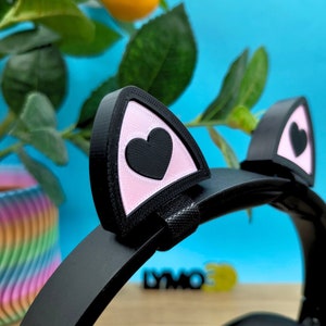3D Printed Cat Ear Headphone Attachment: Cosplay Gaming Accessory