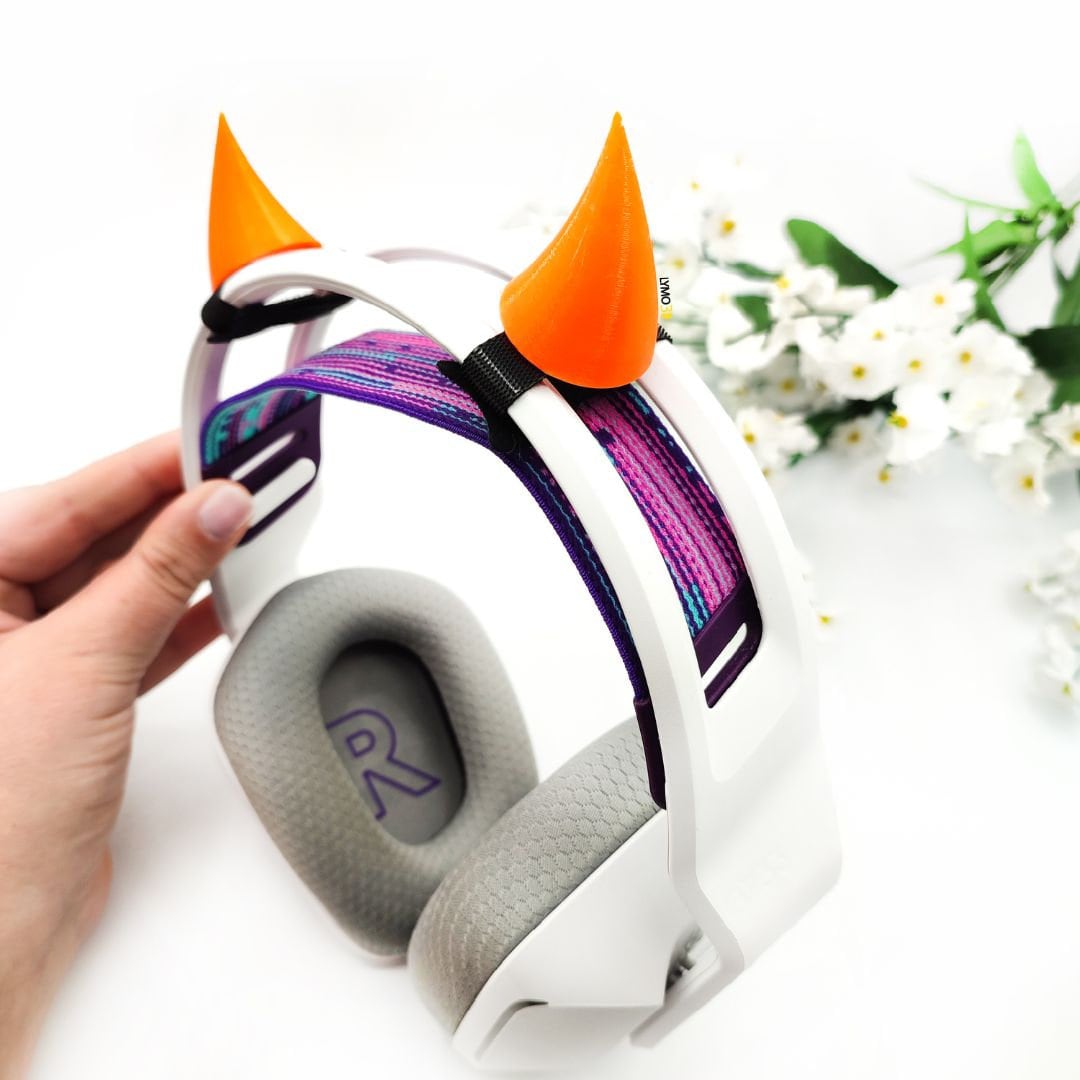 Accessories, Headphone Horns, Demon Horn Small, Twitch Streaming Props