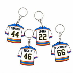 Hockeytröja Nyckelring 3D-tryckt Dubbelsidig Universitetssport Romantik Bokinspirerad Gåva Nyckelring Tillbehör