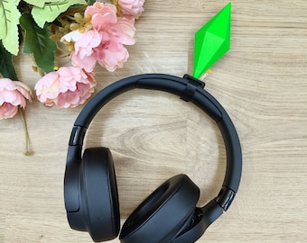 Plumbob Diamond Accesorio para auriculares - Auriculares - Bocinas para juegos - Cosplay, Streaming, Impresión 3D