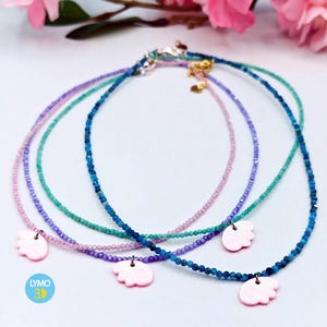 Collar ala mini, gargantilla delicada, joyería mágica, collar cuentas, diseño propio