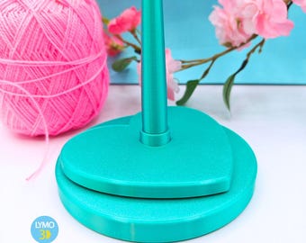 Portaovillos mágico corazón seda – base estable antideslizante para ovillos