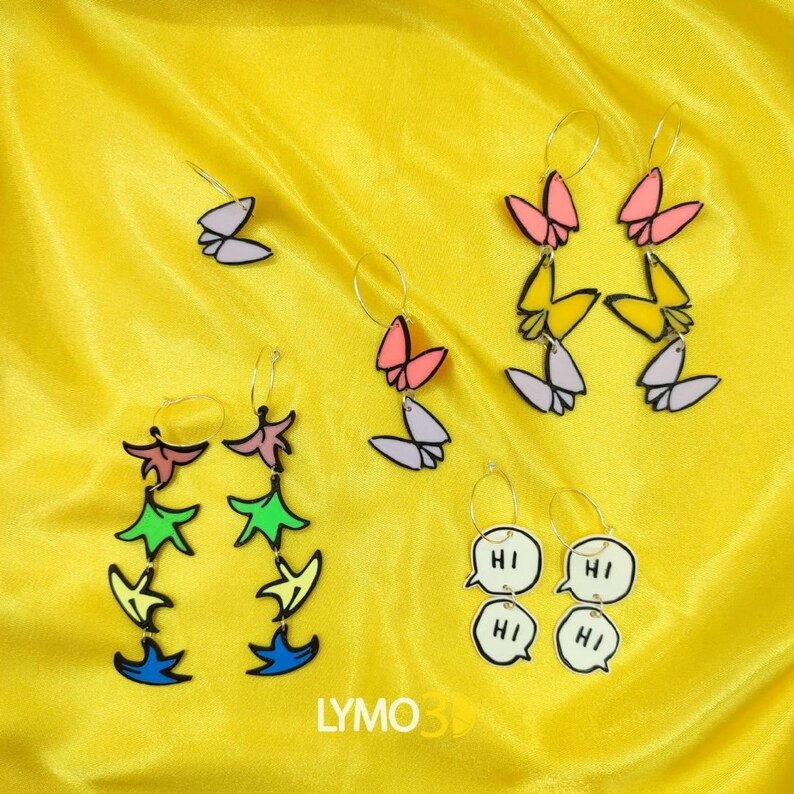 Colorful Dangle Earrings for Plant Enthusiasts Etsy