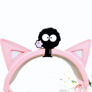 Headphone Accessories, Headphone little soot ball kawaii, Twitch Streaming Props, Gaming Accessories, cosplay prop, Gamer, Stream