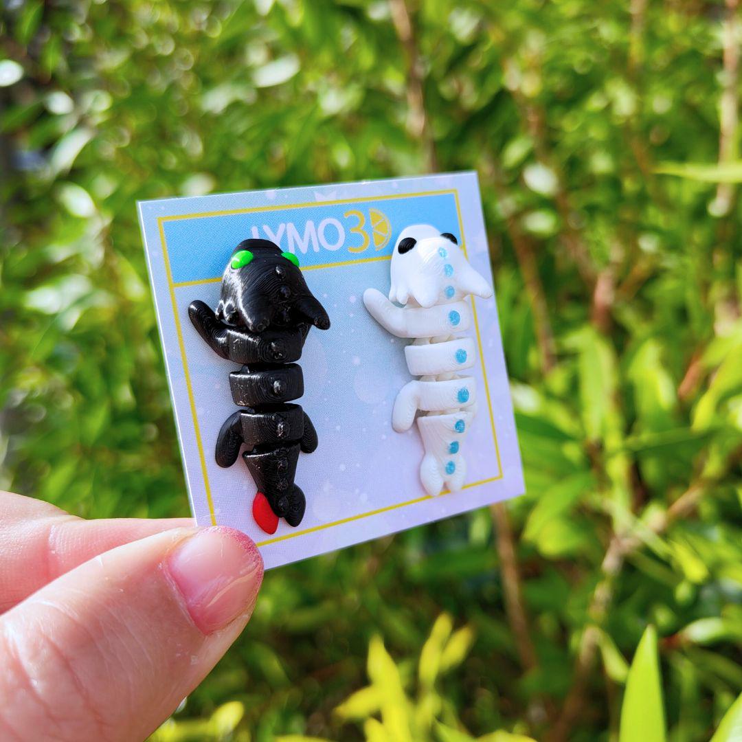 Dragon Earrings: Light & Darkness Pair - Mythical Creature Jewelry, Fantasy Accessories, Yin Yang