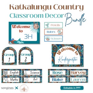 Aboriginal Classroom Decor Bundle PPT | Kalkatungu Country | Authentic Indigenous Classroom Decor Preschool Kindergarten Early Years