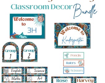 Aborigines Klassenzimmer Dekor-Bundle: Kalkatungu Country Art (Digitaler Download)