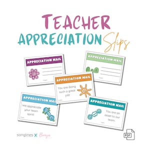 Printable Teacher Appreciation Mail Slips | 12 Aboriginal Artwork Designs | Teachers Day | Instant Digital Download Teacher Educator Gift