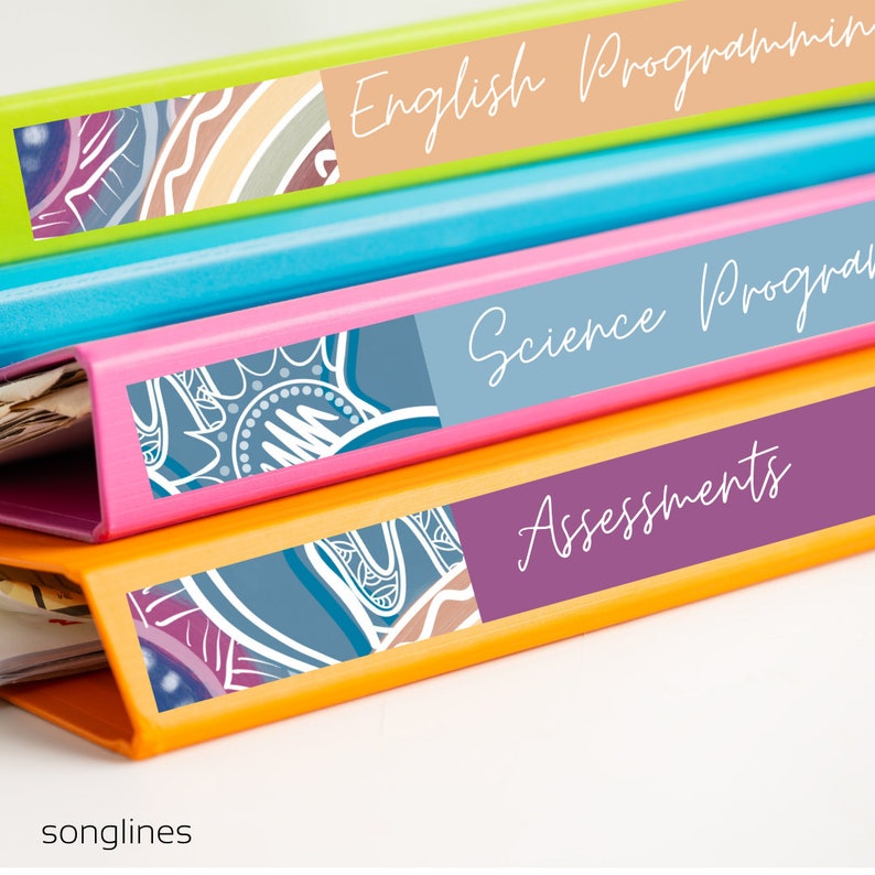 Programming Folder Cover Aboriginal Folder Covers & Spines | Canva Template | Teacher Educator ...