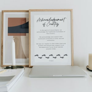 Acknowledgement of Country | Footprints | Authentic Aboriginal | Classroom School Eary Learning Organisation Printable