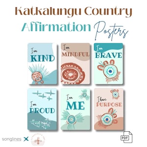 Aboriginal Classroom Affirmation Posters | Kalkatungu Country | Authentic Indigenous Classroom Decor Preschool Kindergarten Early Years