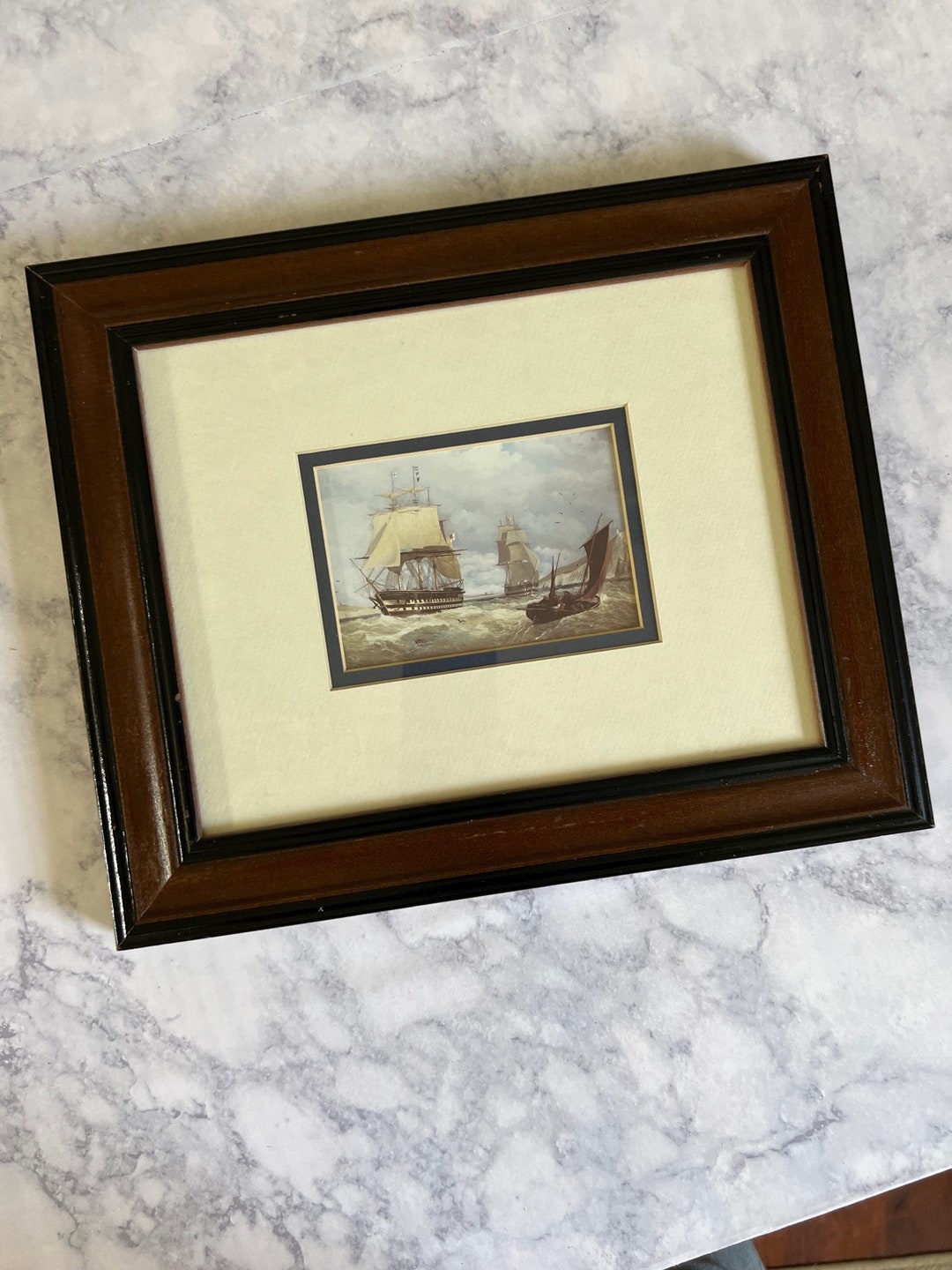 8x10 Frame Ship Wall Art Print Etsy
