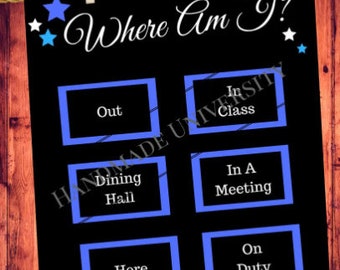 Printable: Where Am I Board for Residence Life and Resident Assistant - Etsy