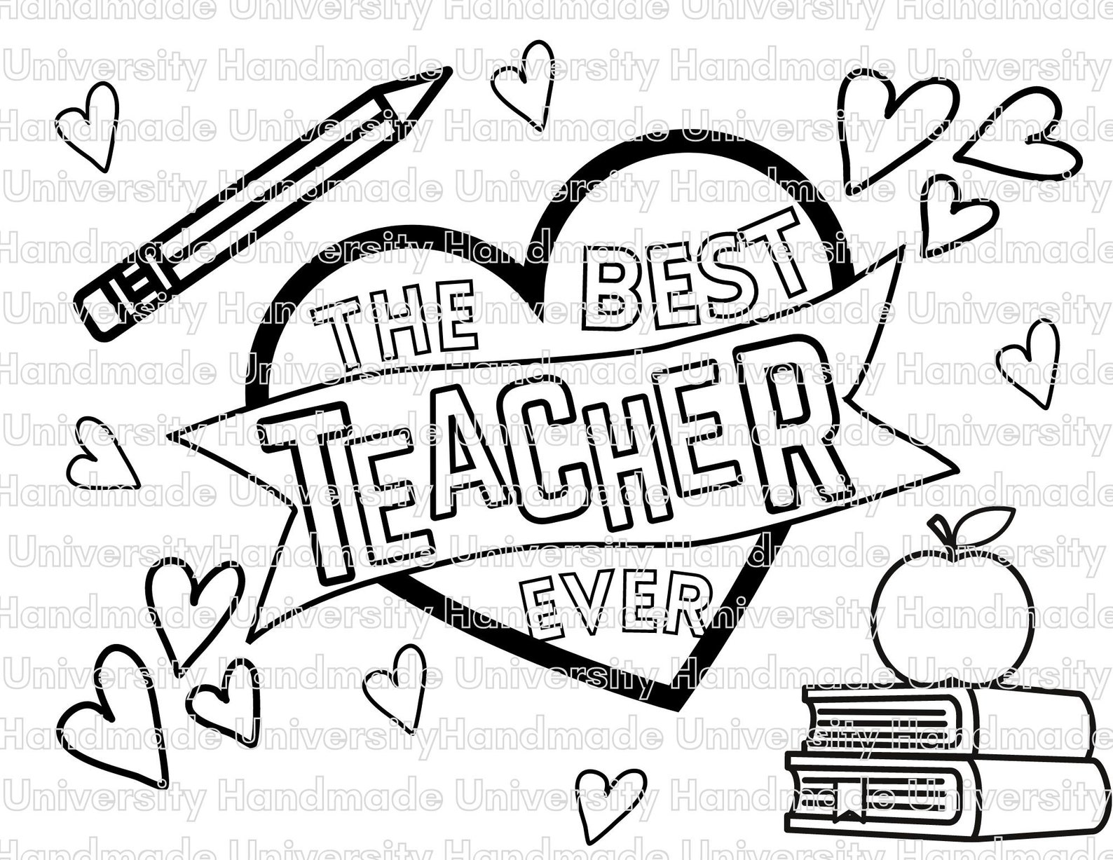Teacher Appreciation Coloring Pages Printable PDF Gifts for Teachers - Etsy