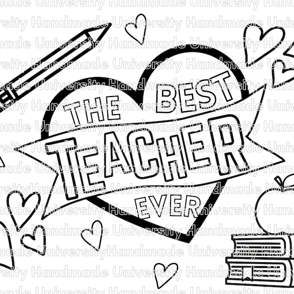 Teacher Appreciation Coloring Pages - Printable PDF - Gifts for Teachers