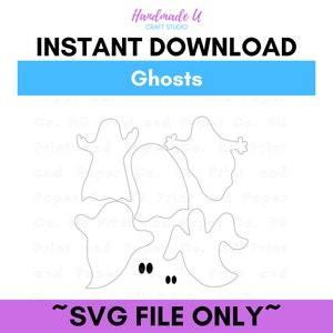 Ghosts Bundle SVG Only Cutting File for Resident Assistant Door Tags | Door Dec | Teacher | Classroom | Party Decor