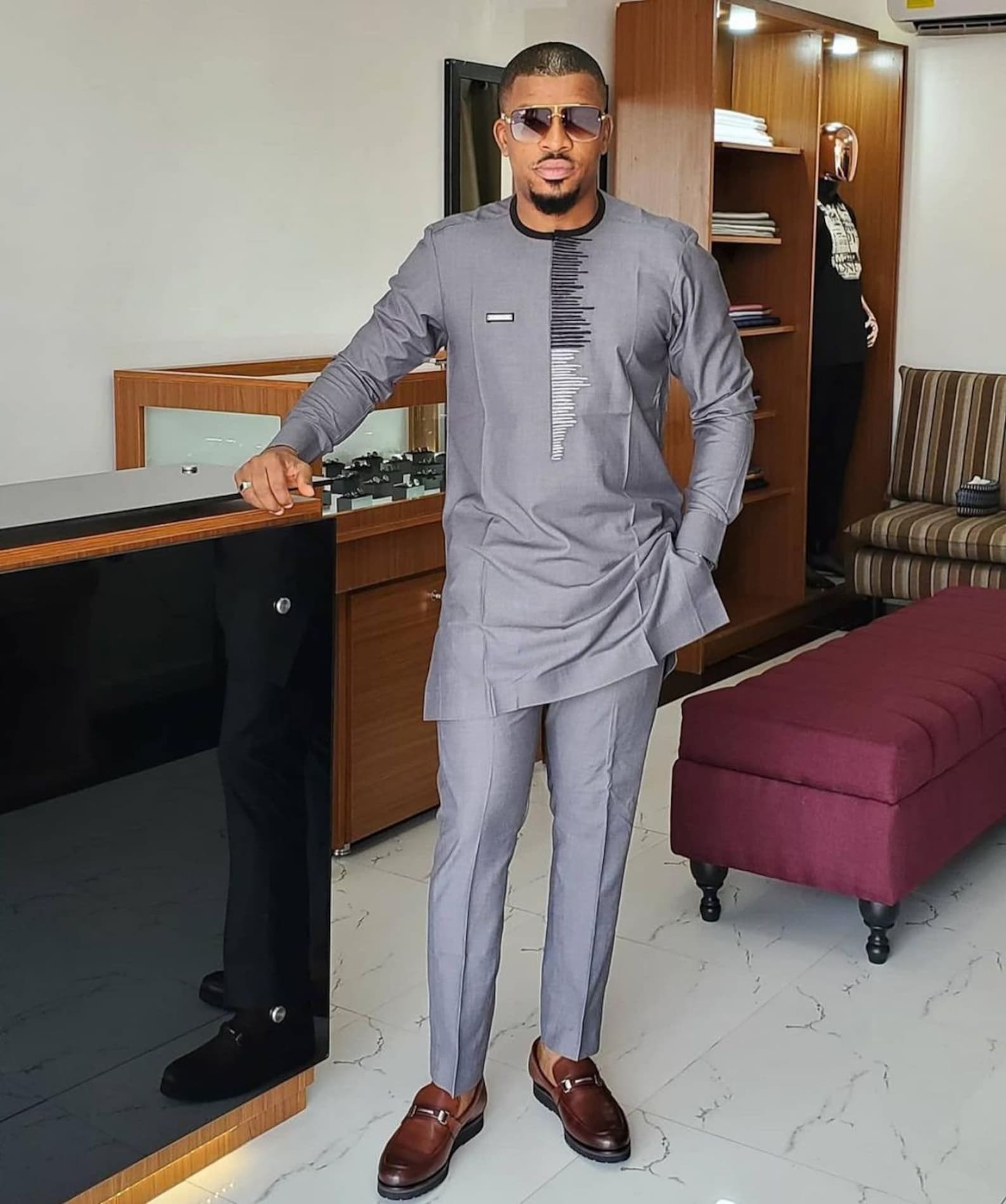 Gray Senator Wear, African Wedding Suit, Groomsmen Suit, Grooms Wedding Gray Senator Wear, African Wedding Suit, Groomsmen Suit, Grooms Wedding