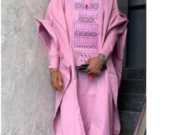 Agbada, African Agbada, Onion Colored Agbada, African wedding suit, groomsmen suit, Groom's wedding suit, traditional wedding suit, Dashiki