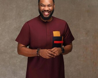 Senator suit, groomsmen suits, bespoke clothing, African men's wear, dashiki, African men's clothing, African kaftan, groom's wedding suit