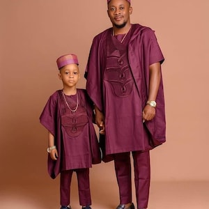 Red wine Agbada, African Agbada, Traditional wedding suit, Agbada for men, Groom's wedding suit, groomsmen suit, dashiki, Men's kaftan