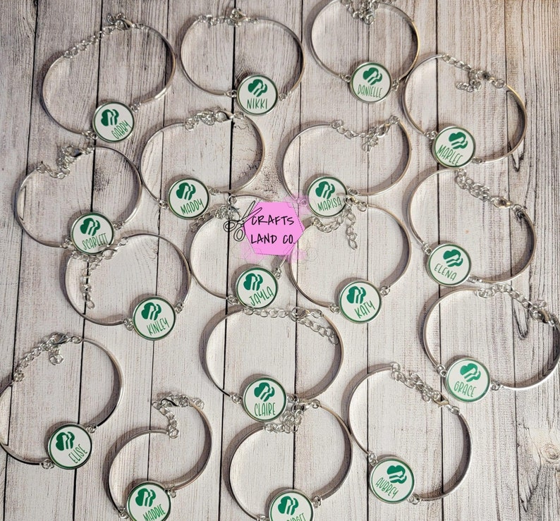 Custom Girl Scout Bracelets Personalized With Troop Number Etsy