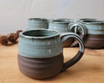 Handmade Espresso Cups in Comet Blue Sold Individually 8oz