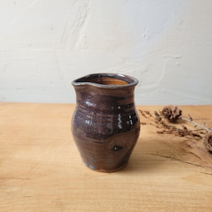 Maple Syrup Pitcher, Dimple Mini Creamer, Handmade Stoneware | Made in Vermont