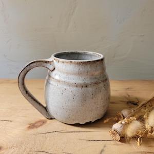 Handmade Pottery Mug, Stoneware/Pale Blue Glaze 16oz