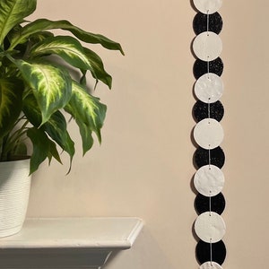 Color Option, Ceramic Wall Hanging, Ceramic Wall Art, Ceramic Tile Wall Decor, Handmade Wall Art, Black and White Wall Decor, Disc Wall Art