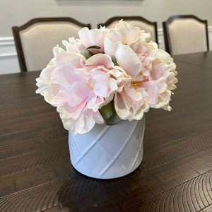 Floral arrangement, Floral centerpiece, Dining table centerpiece, Peonies arrangement, Spring/Summer decor