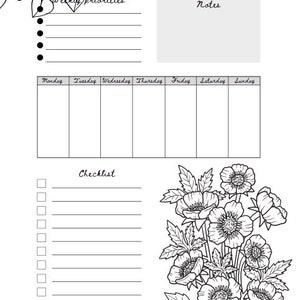 Weekly Planner, Functional Weekly Planner, Blank Weekly Agenda ...