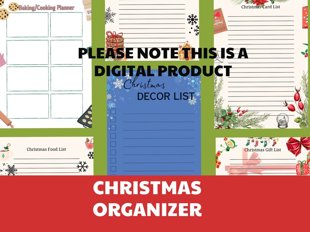 Printable Christmas List Planner, Holiday Planning Organizer, Gift List ...