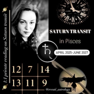 SATURN TRANSIT. April 2025-Juni 2027. Individuell angefertigte Legung