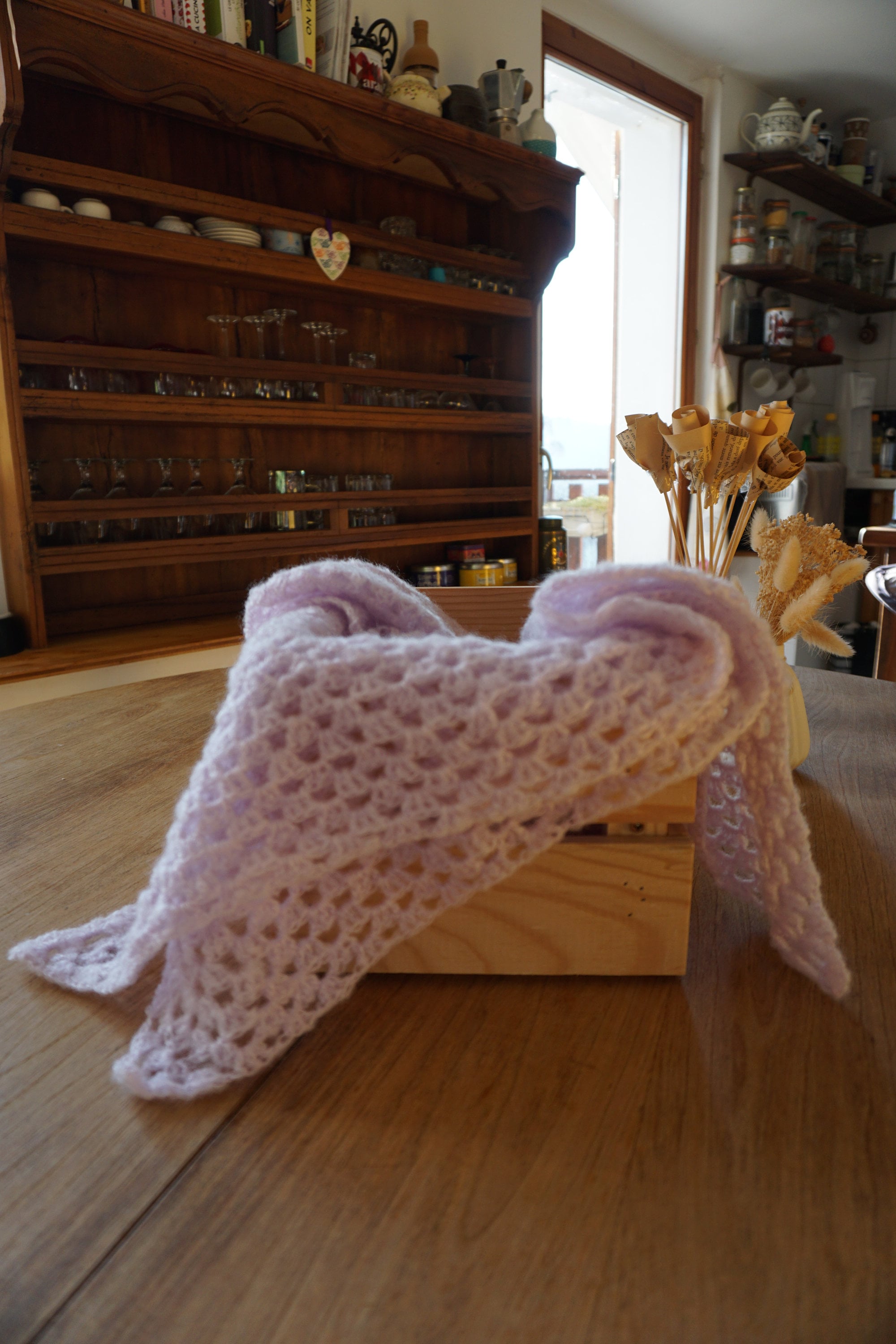Couverture Bébé Crochet - Rose Poudrée