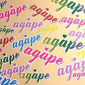 Agape Love/ Laptop Stickers / Weatherproof Matte or Waterproof Laminated Glossy/ Multiple Sizes and Colors Available