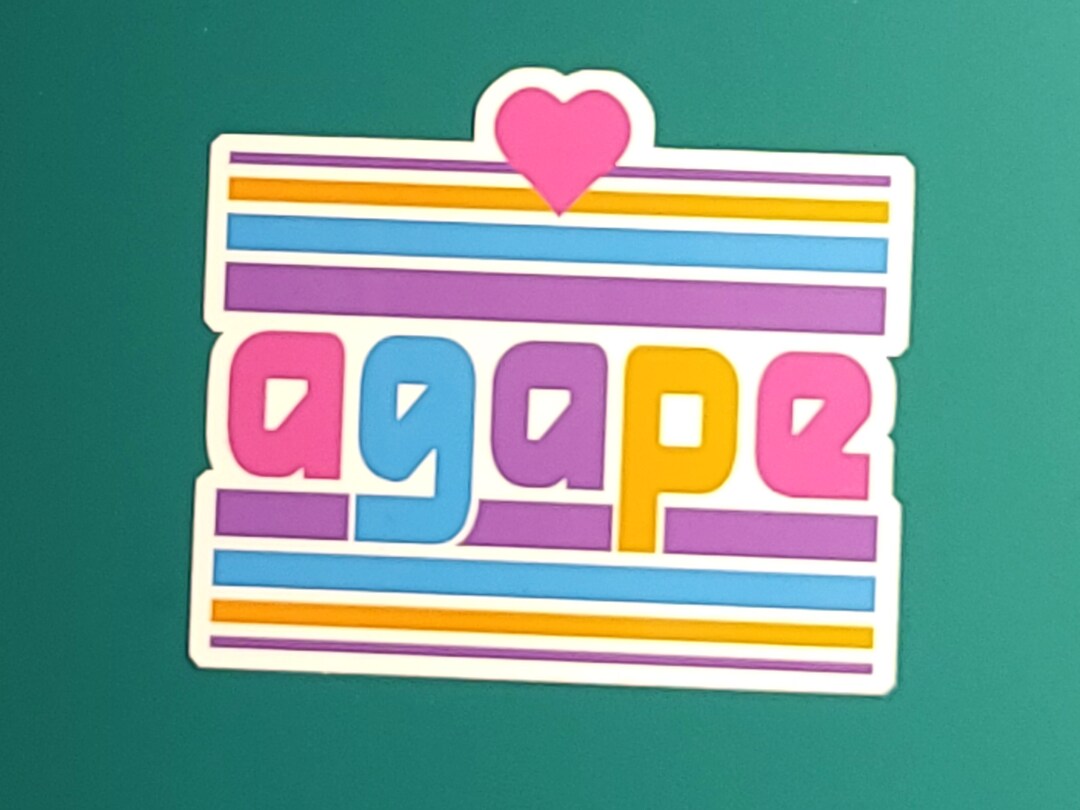 Bright Agape Love/ Laptop Stickers / Weatherproof Matte or Waterproof ...