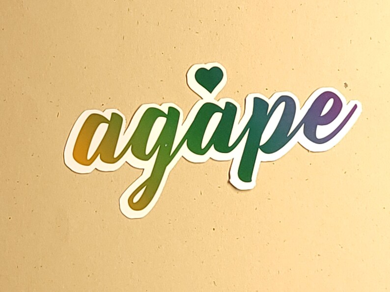 Agape Love/ Laptop Stickers / Weatherproof Matte or Waterproof ...