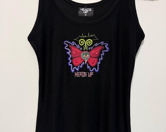 Black Tank Top | Electric Butterfly | Alternative Streetwear