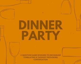 Dinner Party: Stimulating Conversation Questions | 100 Prompts Included | Thought Provoking Card Deck | Downloadable & Printable