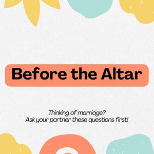 Diante do altar: 100 perguntas-chave para casais que se preparam para o casamento | Jogos de prompt de perguntas | Encontro Noite | Jogos de Cartas | Intimidade