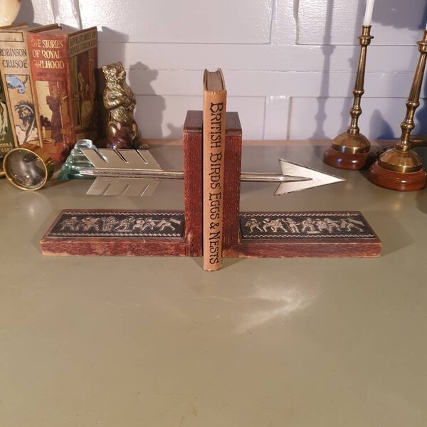 Vintage Bookends | Bookends | Japanese Bookends | Arrow | Gladiators | Gladiator Bookends