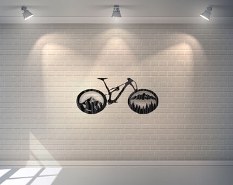 Bike wall decor cnc and laser cut draw