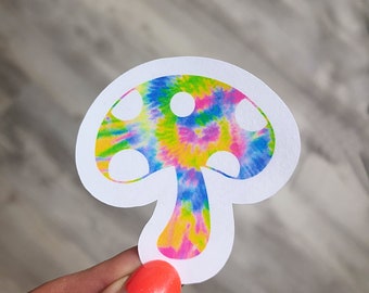 Tie Dye Mushroom Sticker, Mushroom Sticker, Hippie Sticker, Trippy Sticker, Sticker, Mushroom, Laptop Sticker